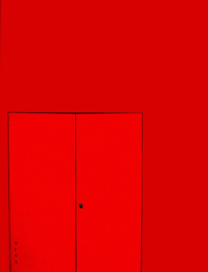 Red Storage Doors Photograph by VIVA Anderson
