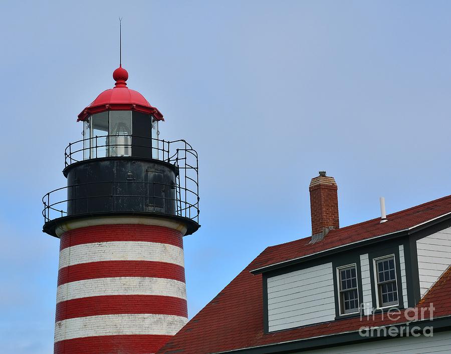 Red Stripe Lighthouse Photograph by Steve Brown