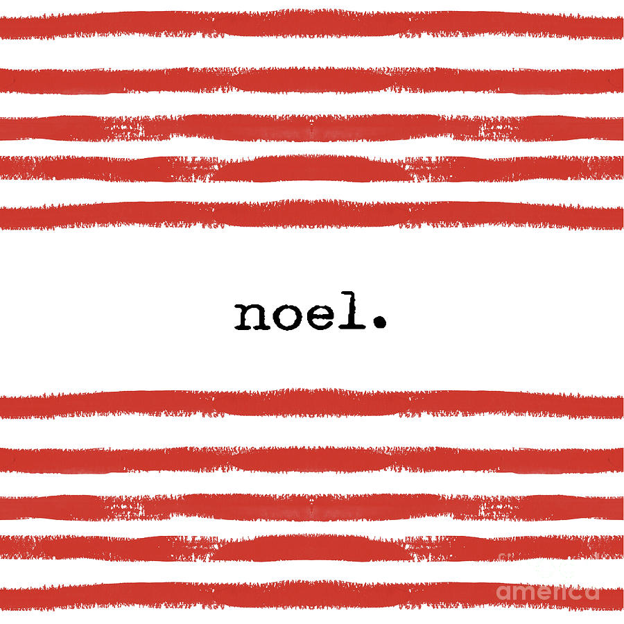 Red Stripes Noel Digital Art