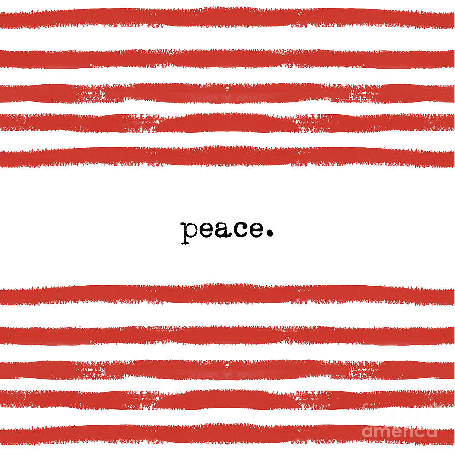 red stripes Peace Digital Art by Sylvia Cook