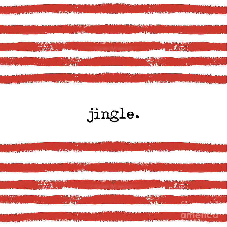 Red Stripes Jingle Digital Art by Sylvia Cook