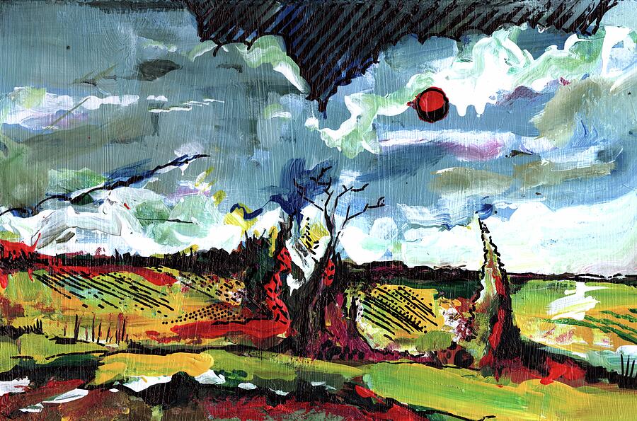 Red Sun Painting by John Gholson Red Sun Painting by John Gholson