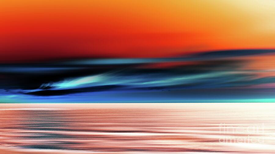Red sunset Digital Art by Chris Bee
