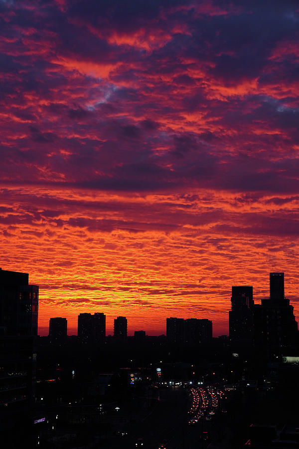 Red Sunset in North York 1 Photograph by Dragan Kudjerski