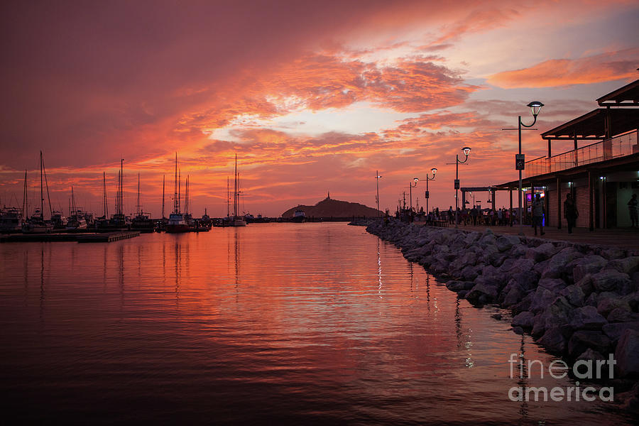 Red Sunset in Santa Marta Photograph by Raphael Bittencourt