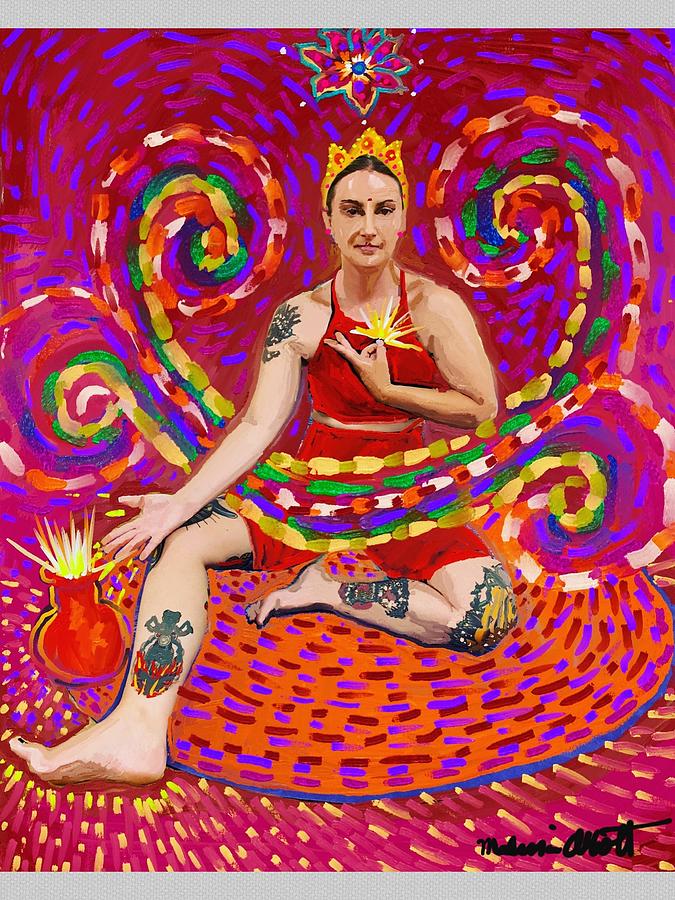Red Swift Courageous Tara Painting by Melissa Abbott