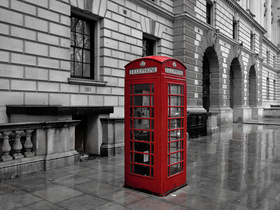 Red Telephone Box in London Photograph by Angelo DeVal