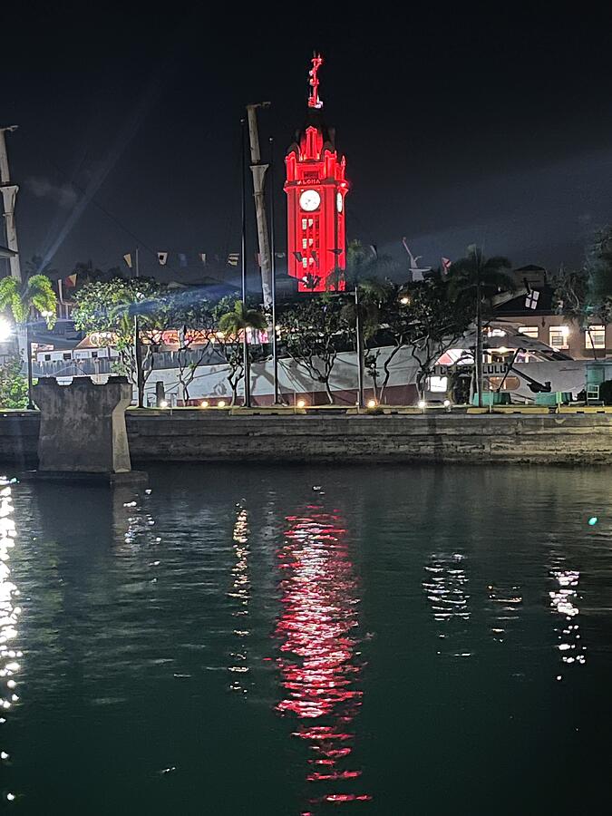 Red Tower at Night.  .  . Photograph by Douglas Griggs