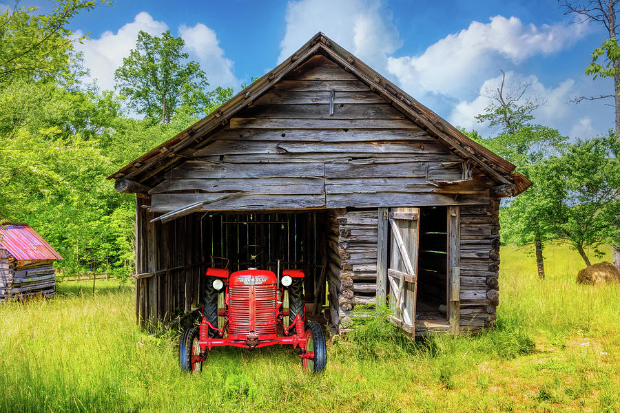 Red Tractor at the Country Barn Photograph by Debra and Dave Vanderlaan