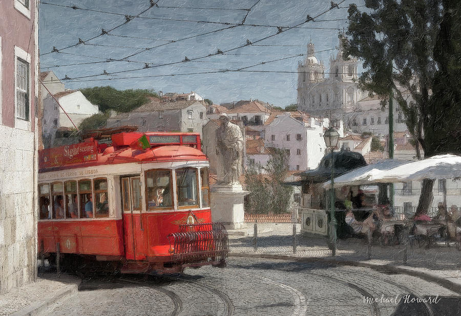 red tramcar, Lisbon, Portugal Photograph by Mikehoward Photography