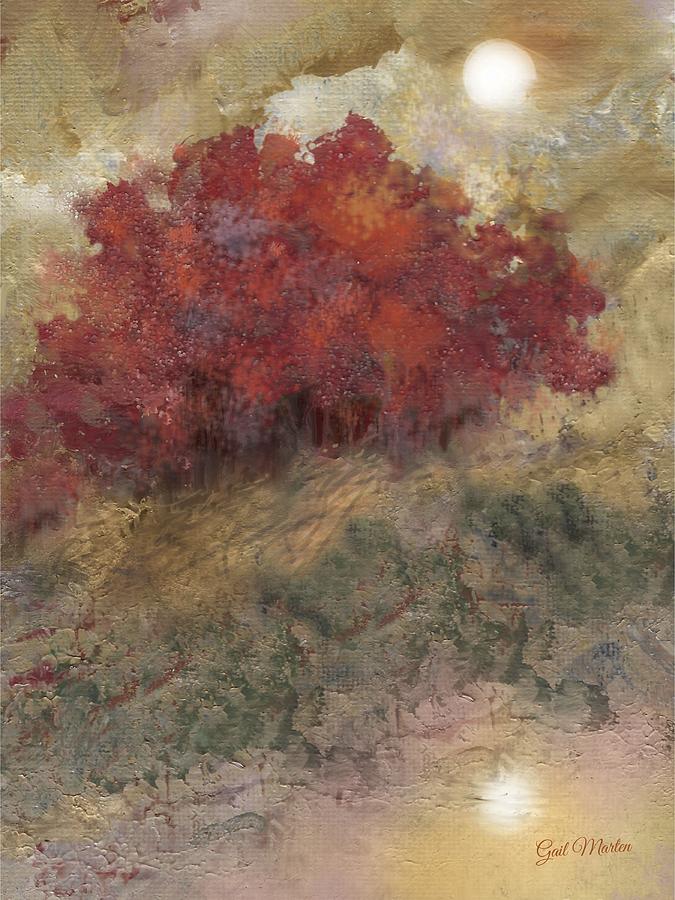 Red Trees Painting by Gail Marten