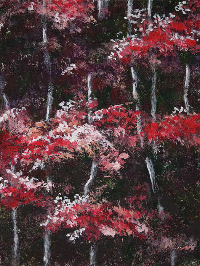 Tree Painting - Red Trees by Paul Illian