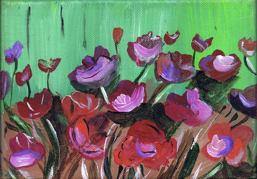 Red Tulips Painting by Genevieve Holland