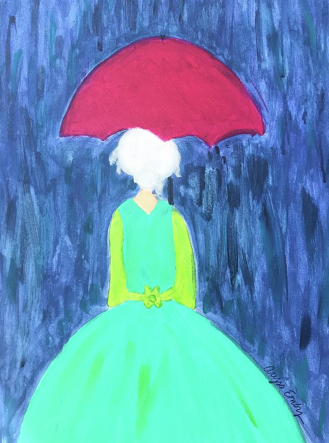 Red Umbrella Painting by Aryss Emby - Fine Art America