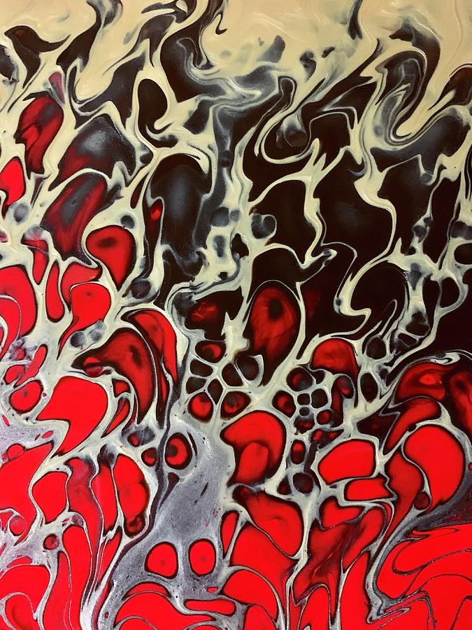 Red velvet macro Painting by Nicole DiCicco