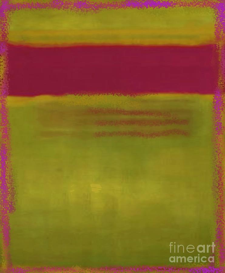 Red Vine Line - abstract Rothko style  Painting by Vesna Antic