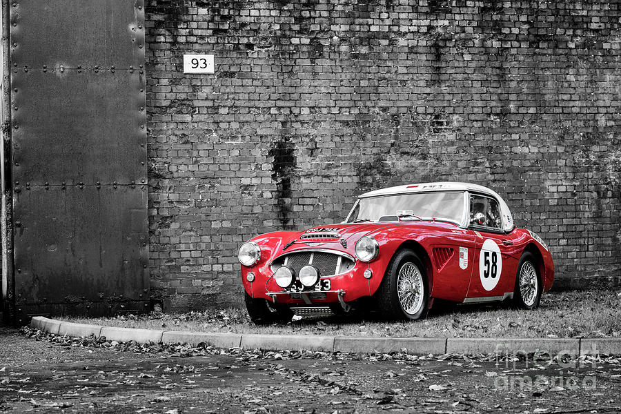 Red Vintage Austin Healey Photograph by Tim Gainey
