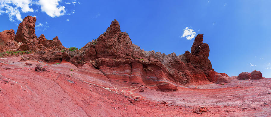 Red volcanic cliffs in the Teide National Park Photograph by Sun Travels