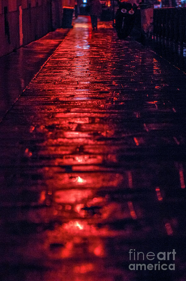 Red Walk In Paris Photograph