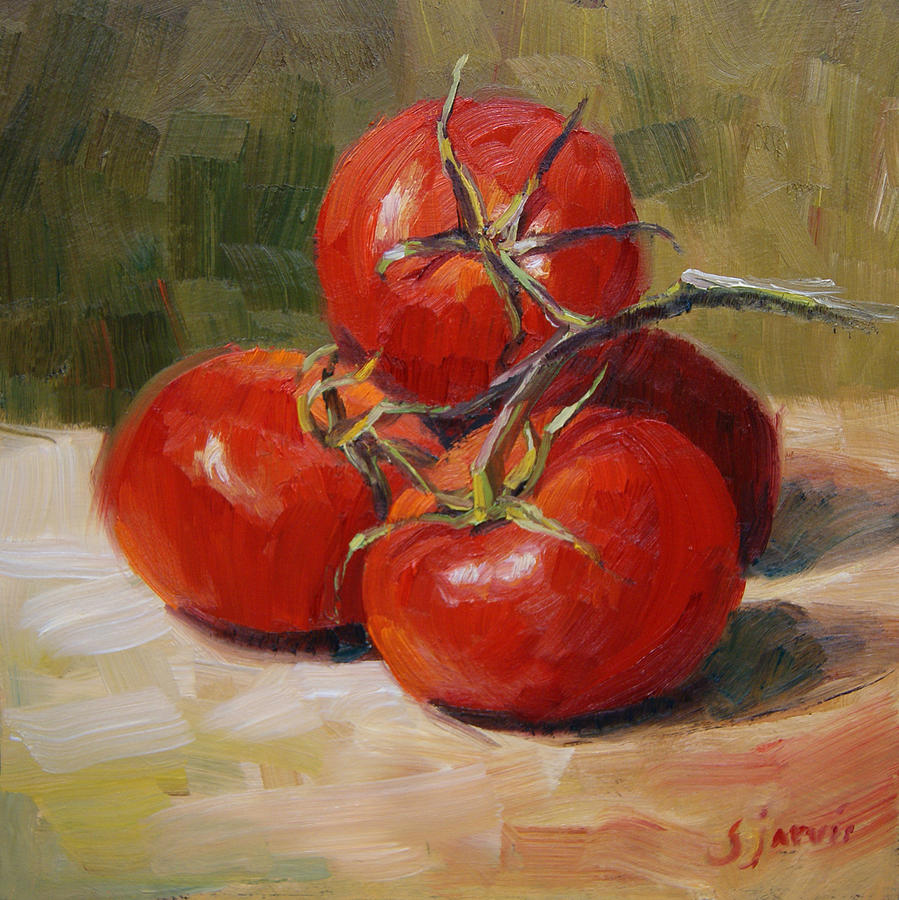 Tomato Painting - Red Was Her Favorite Color by Susan N Jarvis