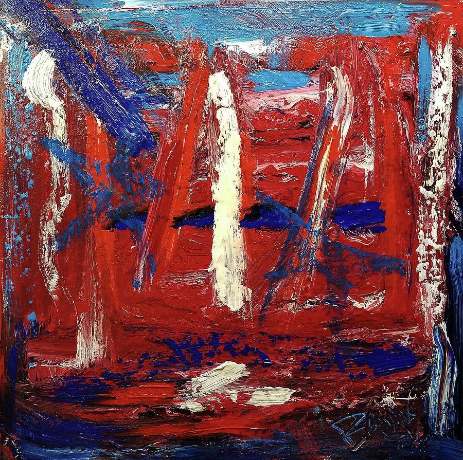 Red White and Blue Painting by Banning Lary