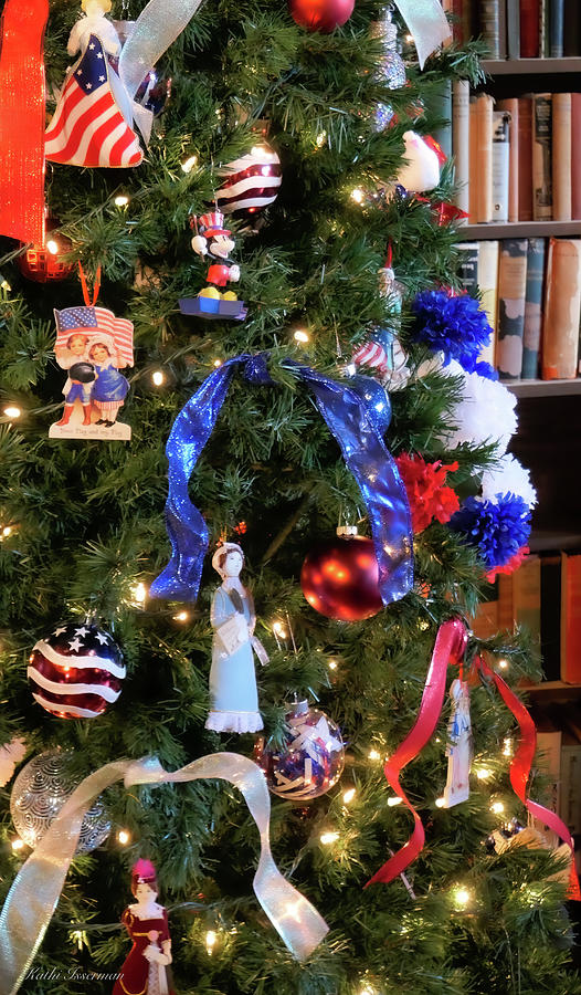 Red White and Blue Christmas Photograph by Kathi Isserman