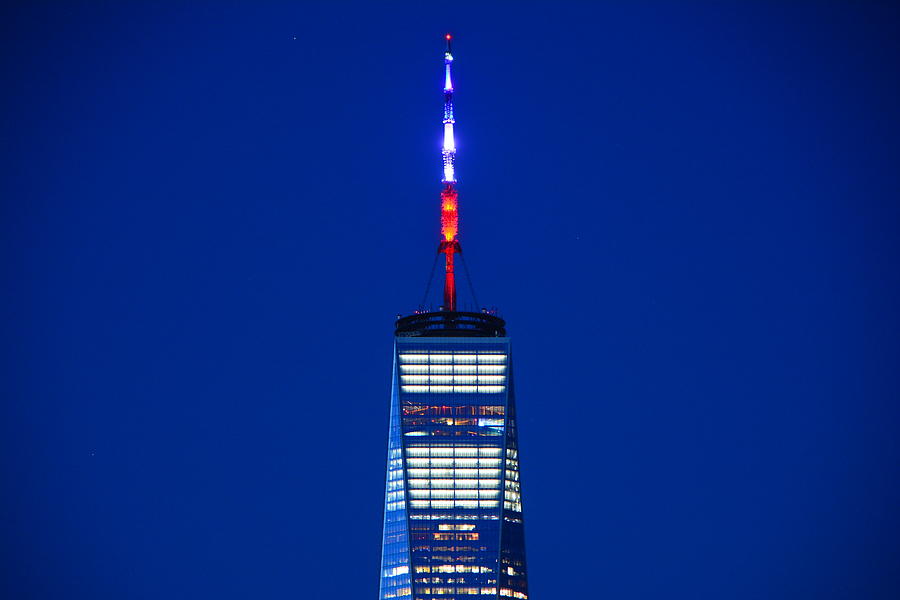 Red, White, and Blue Freedom Tower Photograph by Raymond Salani III