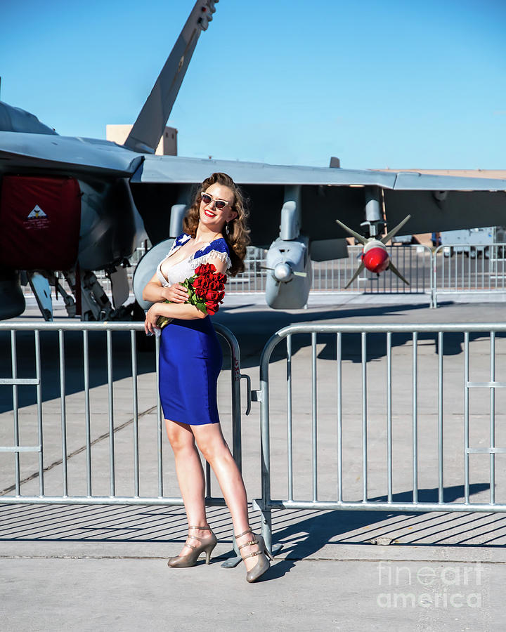 Red White And Blue Lady Plus Growler Photograph