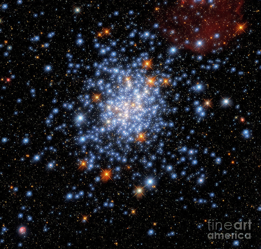 Red White And Blue Open Star Cluster NGC 330 Photograph by Rose Santuci-Sofranko