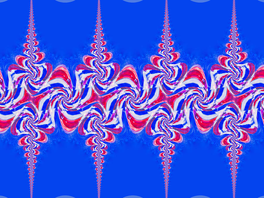 Red White And Blue Peppermint Swirl Series 8 Photograph by Eileen Backman