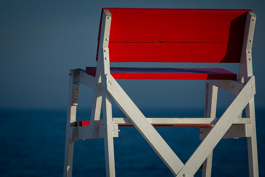 Red, White and Ocean Blue Photograph by Linda Bonaccorsi