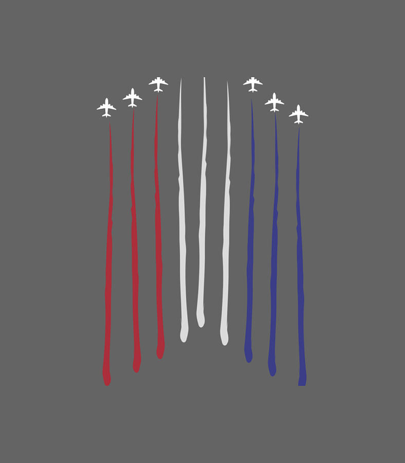 Red White Blue Armed Forces Airplane Flyover Digital Art by Aubrie ...