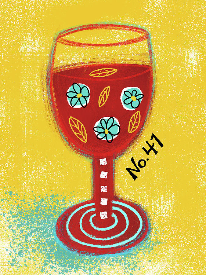 Red Wine Glass 41 – Art Print For Sale