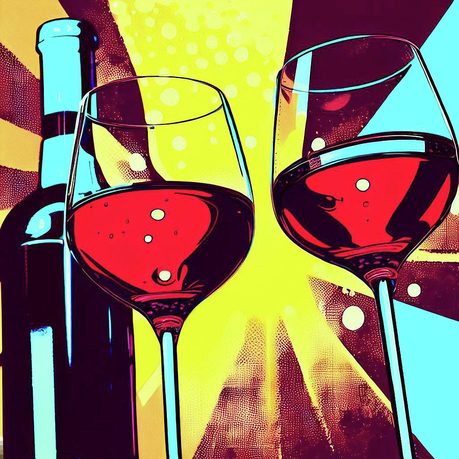 Red Wine Pop Art Photograph by David Letts