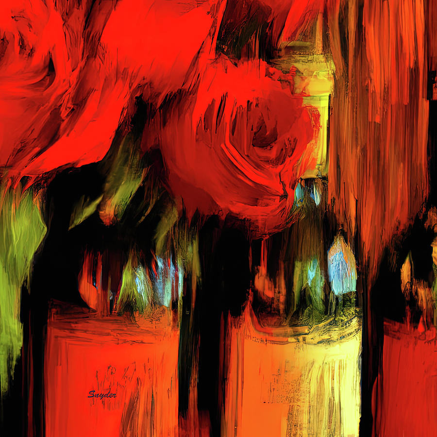 Red Wines and Roses II Digital Art by Floyd Snyder