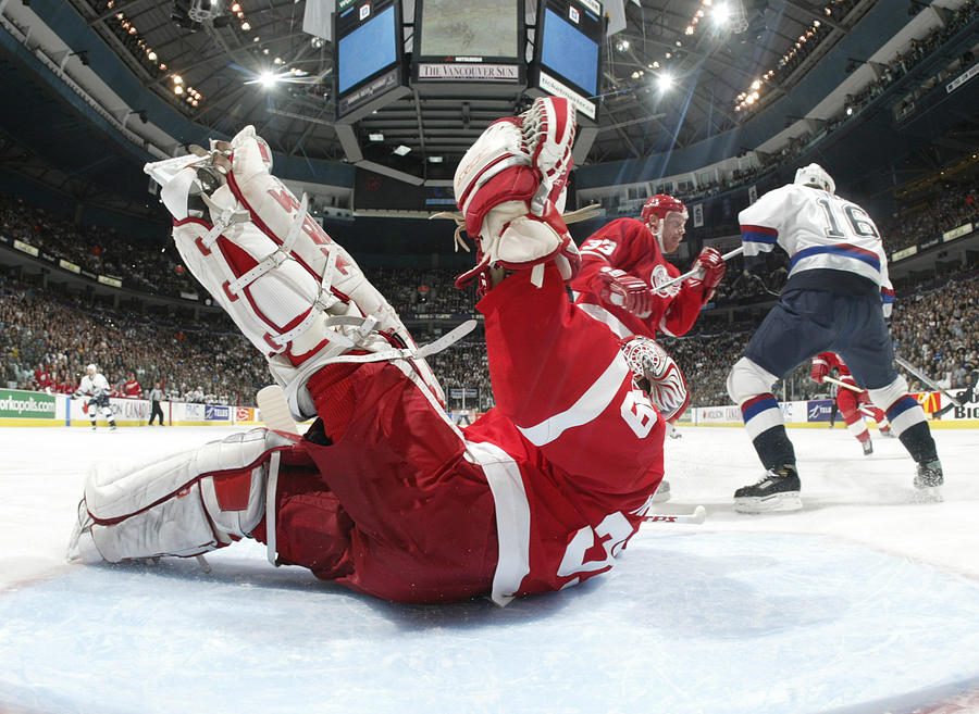 Red Wings v Canucks X Hasek Photograph by Jeff Vinnick