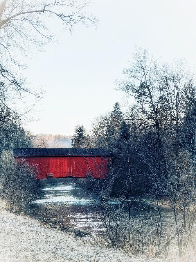 Red Wooden Bridge Photograph by Claudia Zahnd-Prezioso