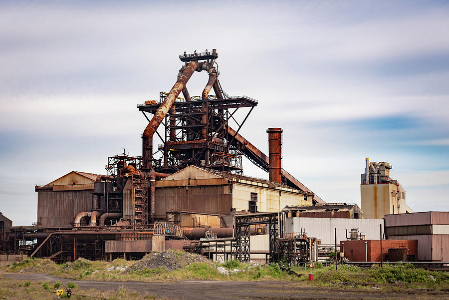 Redcar Steelworks blast furnace Photograph by Gary Eason