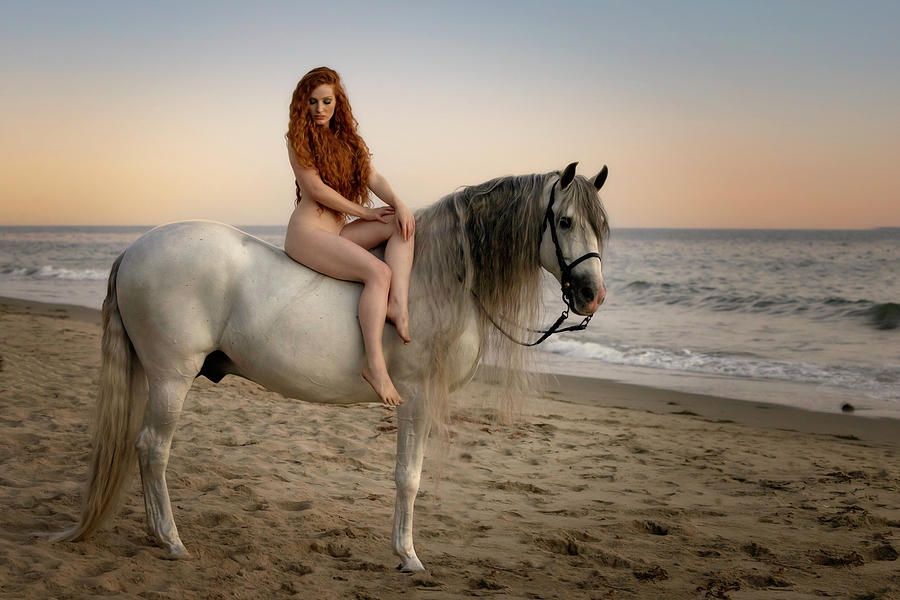 Redhead on an Andalusian Photograph by Wes and Dotty Weber