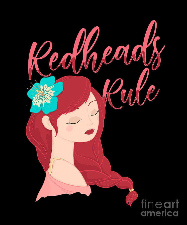 Redhead Rule Red Hair Redheads Ginger Freckles T Digital Art By Thomas Larch Pixels 