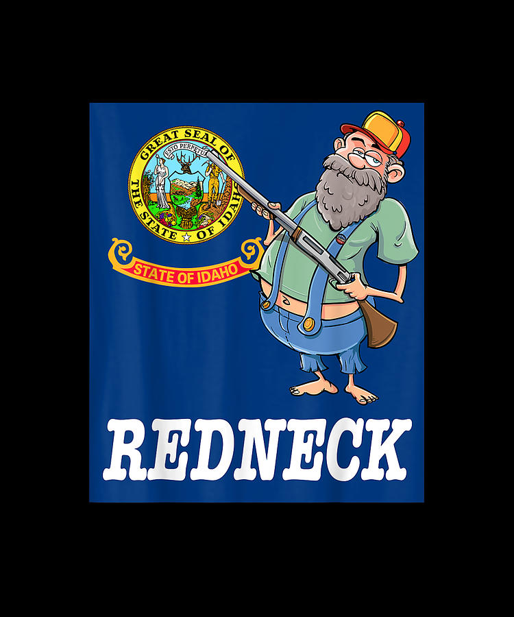 Redneck Idaho Idahoan Man Novelty Present Drawing by Yvonne Remick