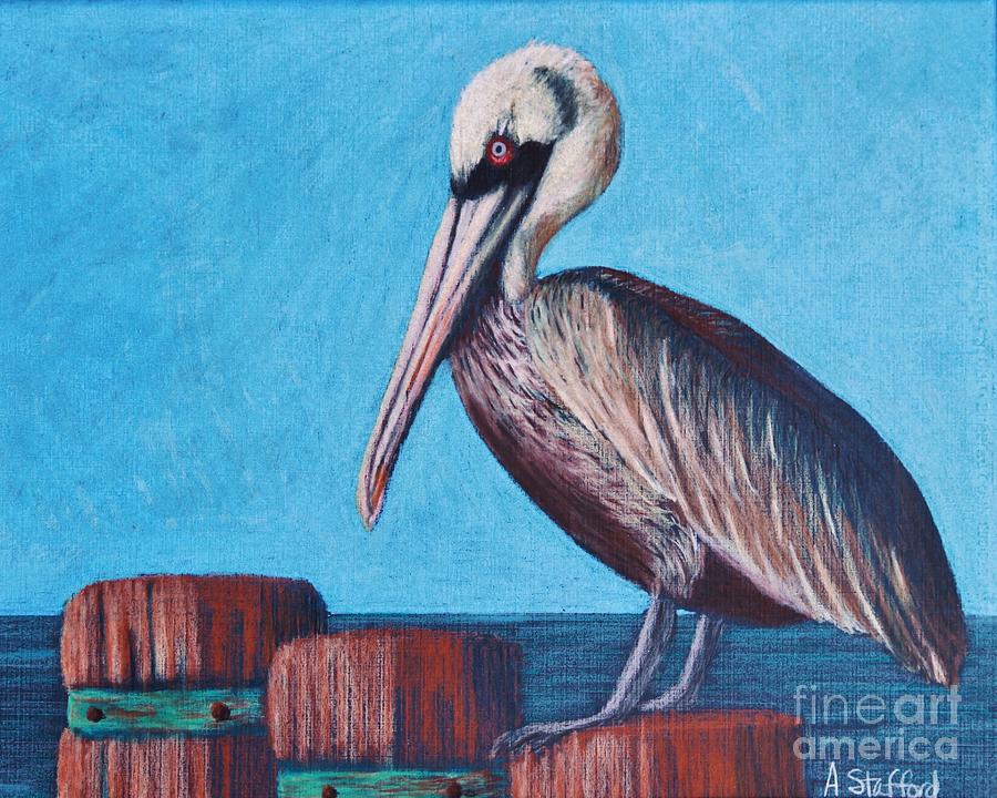 Redondo Beach Pelican Drawing