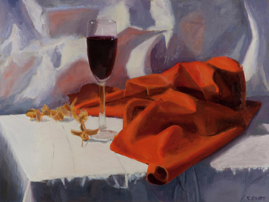 Still Life Painting - Redred Wine by Todd Swart