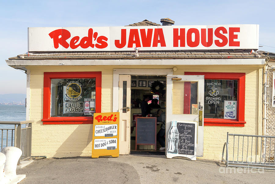 Reds Java House At San Francisco Embarcadero DSC5759z Mixed Media by Wingsdomain Art and Photography