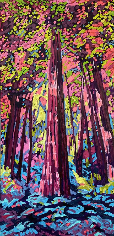 Redwood Majesty Painting by Therese Legere