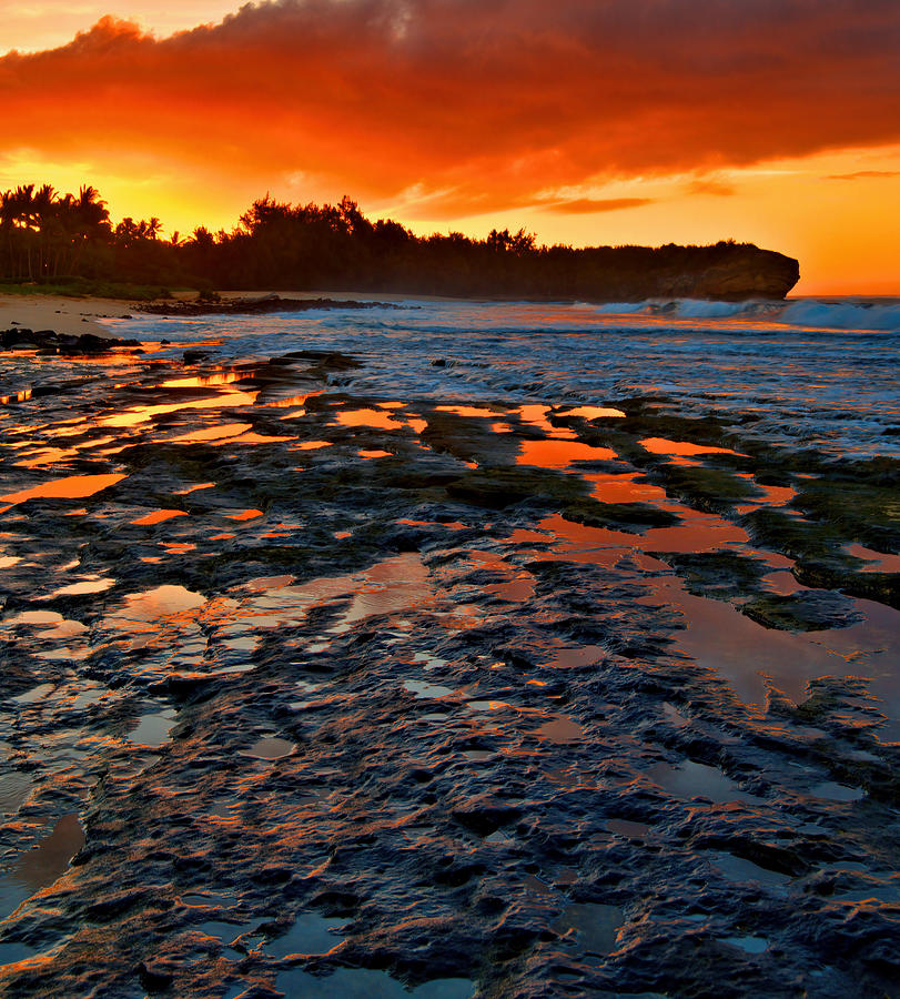 Sunset Photograph - Reef Reflections At Sunrise by Stephen Vecchiotti