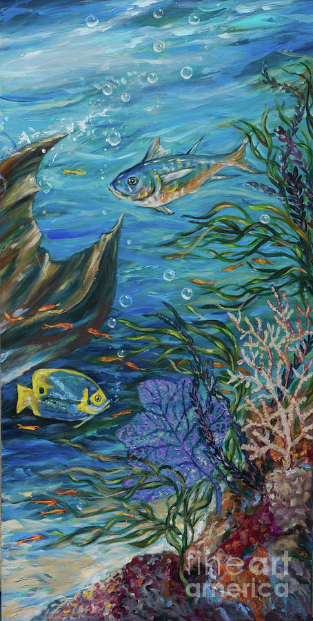 Reef Rhapsody Right Painting by Linda Olsen