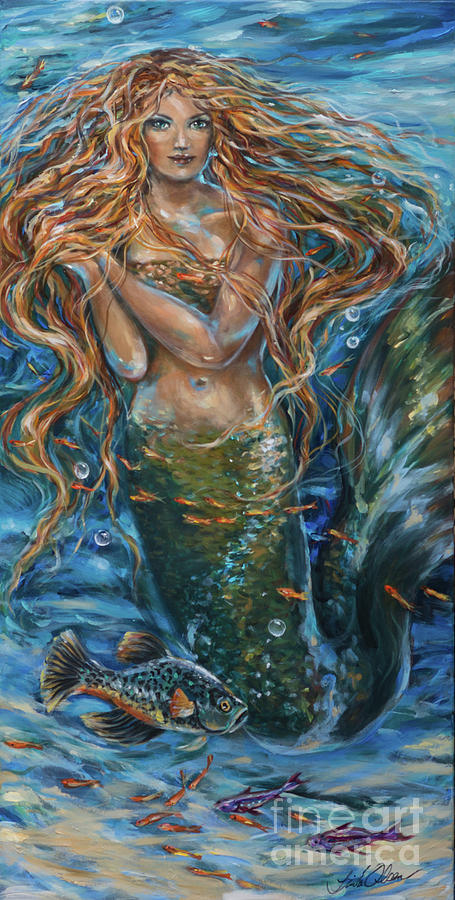 Reef Rhapsody Siren Painting by Linda Olsen
