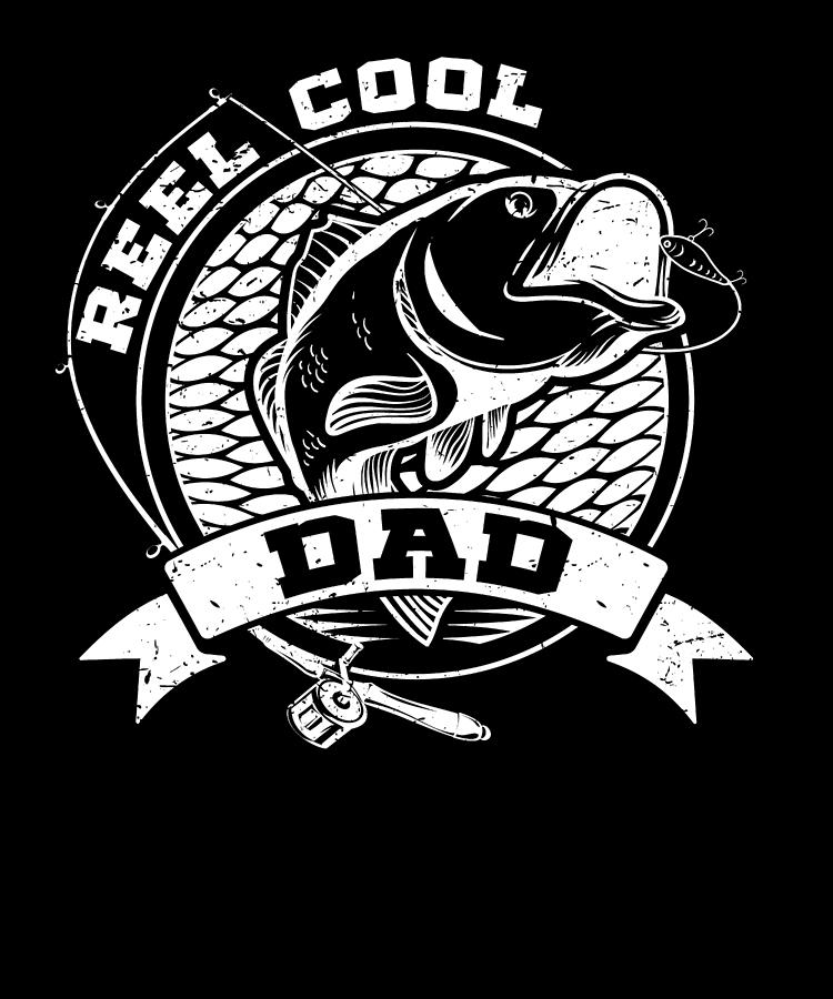 Reel Cool Dad Funny design Great Gift For Fisherman by Art Frikiland