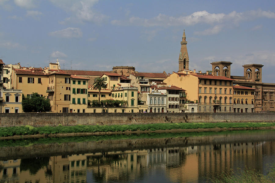 Reflctions Along the Arno River - Florence, Italy Photograph by Richard Krebs